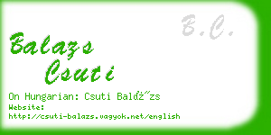 balazs csuti business card